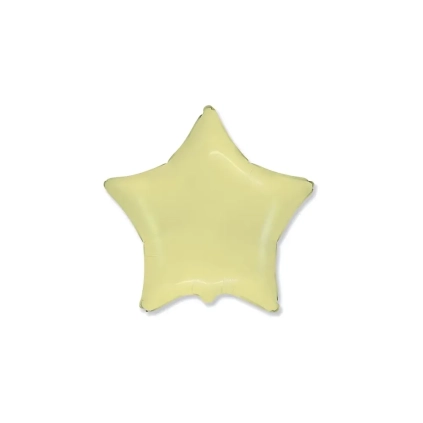 Palloncino Stella Crema standard shape 18" (45cm) in mylar, 1pz.