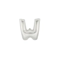 Palloncini Lettera W Argento micro shape 7" (17cm) in mylar, 5pz.