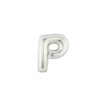 Palloncini Lettera P Argento micro shape 7" (17cm) in mylar, 5pz.