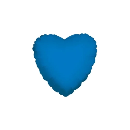 Palloncino Cuore Blu Scuro standard shape 18" (45cm) in mylar, 1pz.