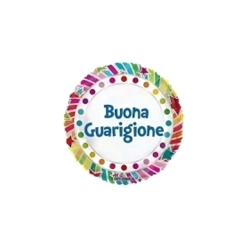 Palloncino Buona Guarigione standard shape 18" (45cm) in mylar, 1pz.