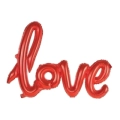 Palloncino scritta Love rossa corsivo mega shape 42" (106cm) in mylar, 1pz.