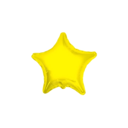 Palloncino Stella Giallo standard shape 18" (45cm) in mylar, 1pz.