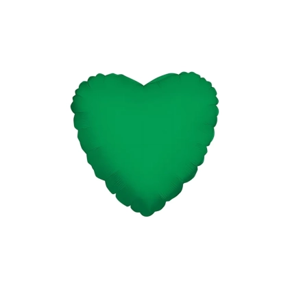 Palloncino Cuore Verde standard shape 18" (45cm) in mylar, 1pz.