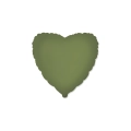 Palloncino Cuore Verde Oliva Satinato 18" (45cm), 1pz.