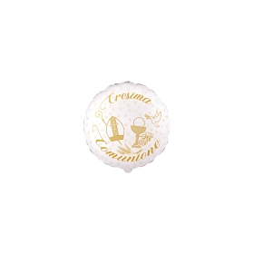Palloncino Cresima Comunione Tondo 4''(10cm), 5pz.