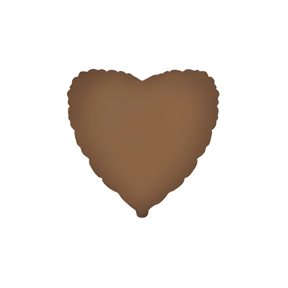 Palloncino Cuore Choco Brown Satinato 18" (45cm), 1pz.