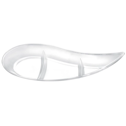 Piattino Virgola Trasparente 30cc 50pz