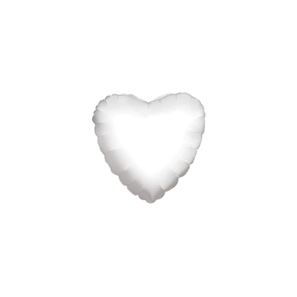 Palloncino Cuore Bianco 9" (22cm) con valvola, 5pz.