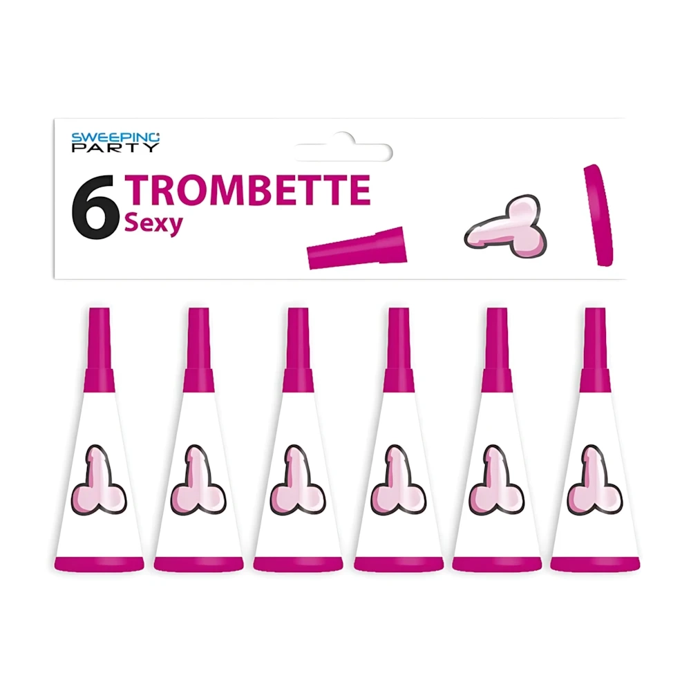 Trombette Sexy Nubilato in carta addio al nubilato, 6pz.