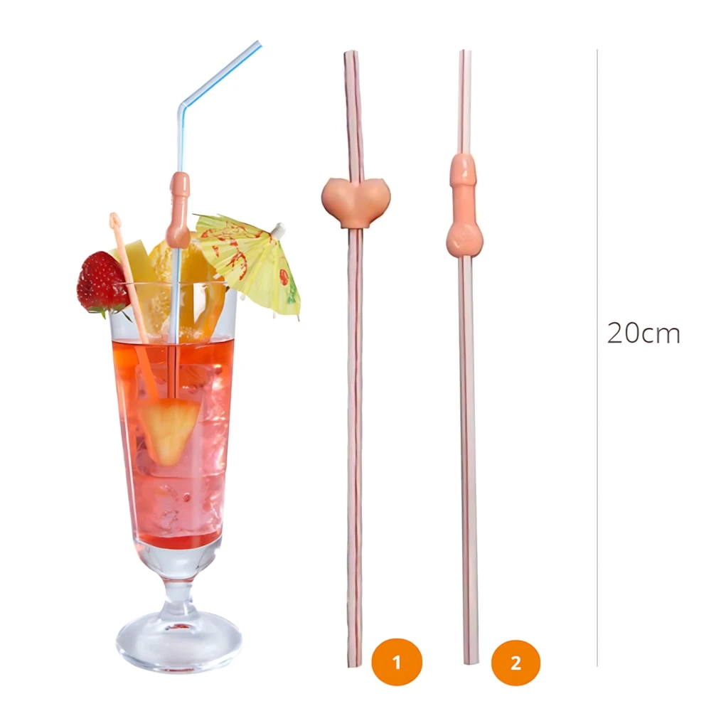 Cannucce sexy trasparenti addio al nubilato e celibato, 6pz.