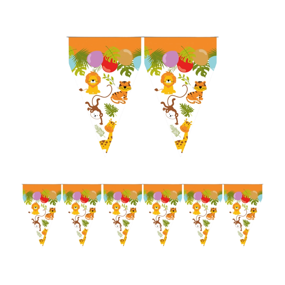 Ghirlanda di bandierine Happy Jungle 3 metri – 9 bandiere 20x30cm.