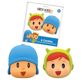 Mascherine Pocoyo in carta – Confezione da 6 pezzi.