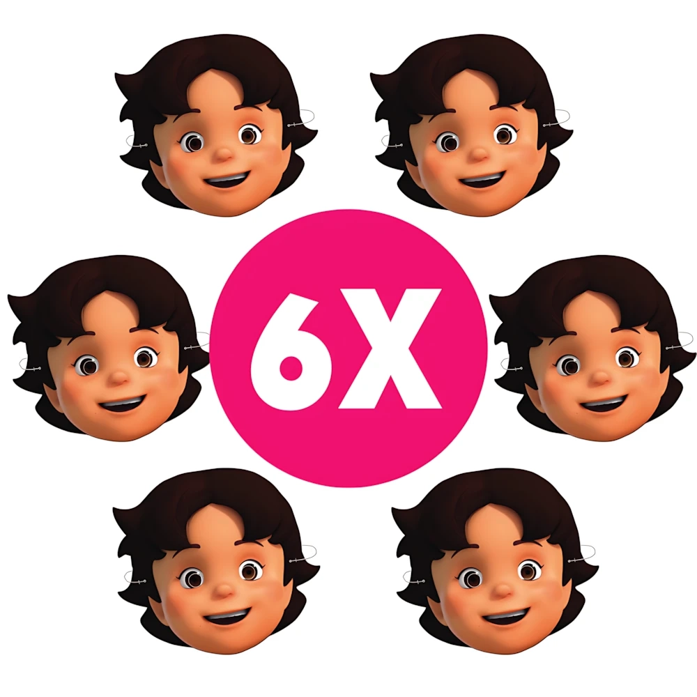 Maschere Heidi in carta, 6pz.