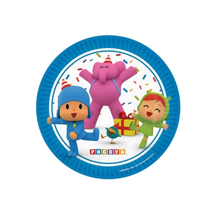 Piatti piccoli Pocoyo 18cm – Plastic Free – Confezione da 8 pezzi.