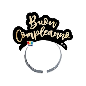 Frontini in carta Buon Compleanno Oro – Confezione da 4 pezzi