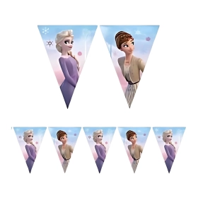 Festone bandierine Frozen 2 Wind Spirit – 9 bandierine 20x30 cm, 3 metri
