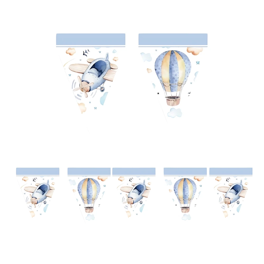 Festone bandierine Nascita Bimbo Sweet Boy – 9 bandierine 20x30 cm, 3 metri