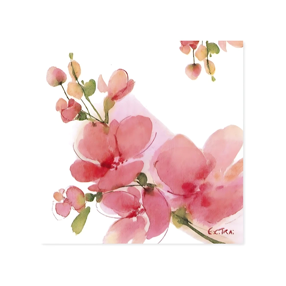 Tovaglioli Pink Flowers 33x33cm, 20pz.