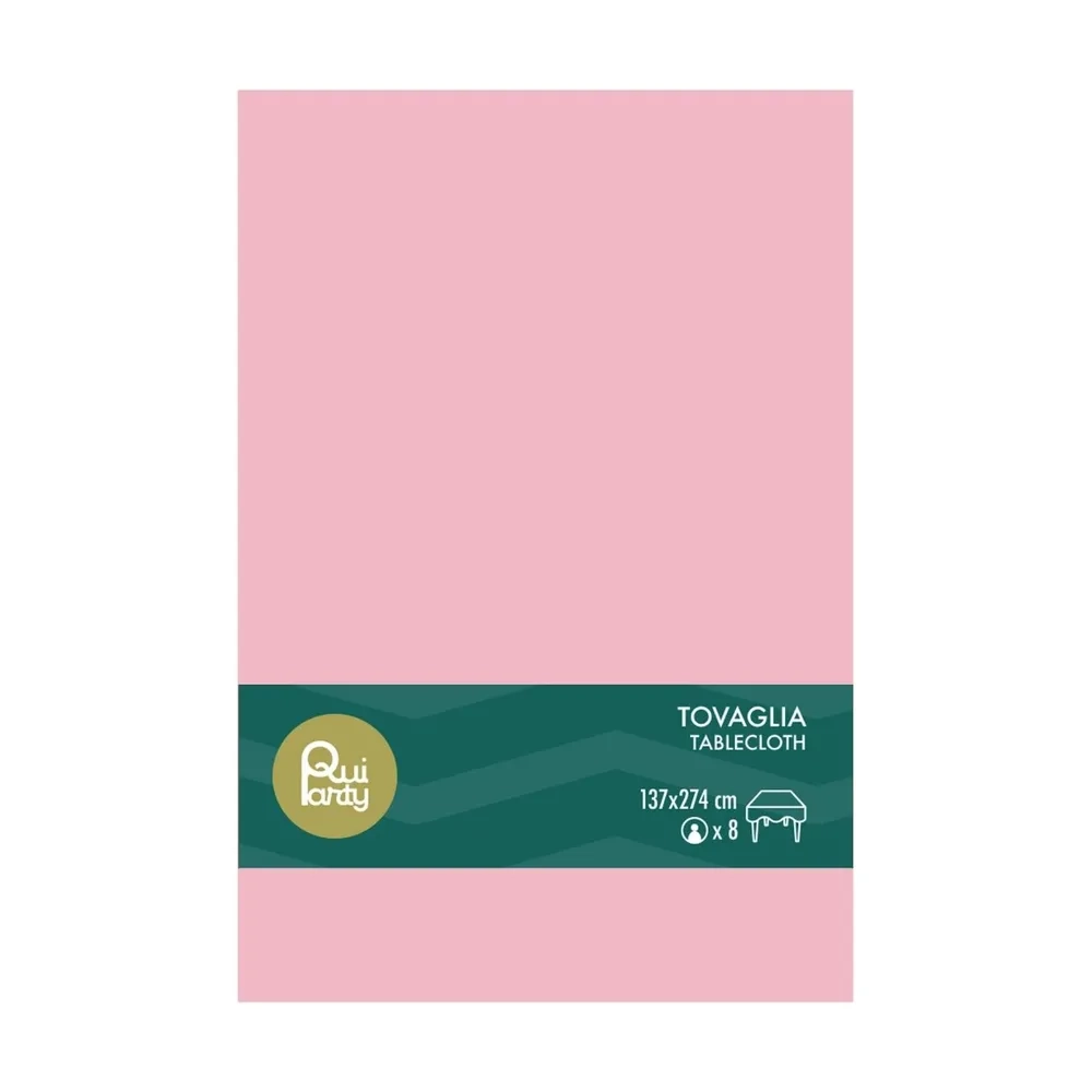 Tovaglia in Plastica Rosa 137x274cm – monouso 1pz