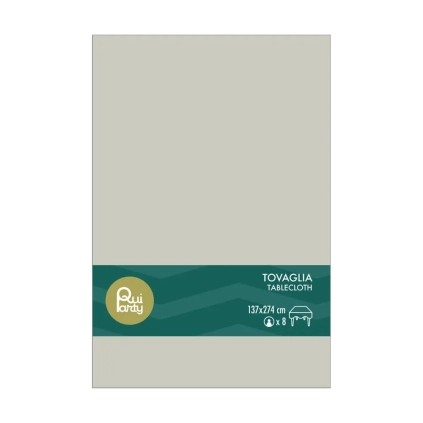 Tovaglia in plastica 137x274cm Sabbia – monouso 1pz