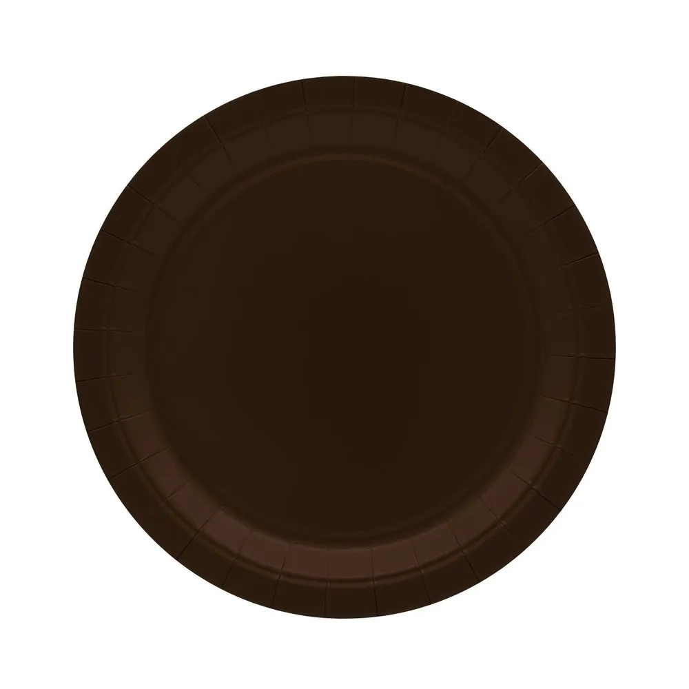 Piatto in carta 24cm Marrone – Confezione da 15 pezzi