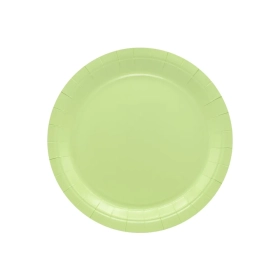 Piatto in carta 18cm Verde mela – Confezione da 15 pezzi