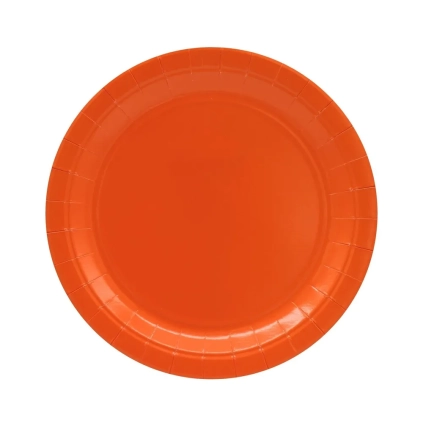 Piatto in carta 24cm Arancione – Confezione da 15 pezzi