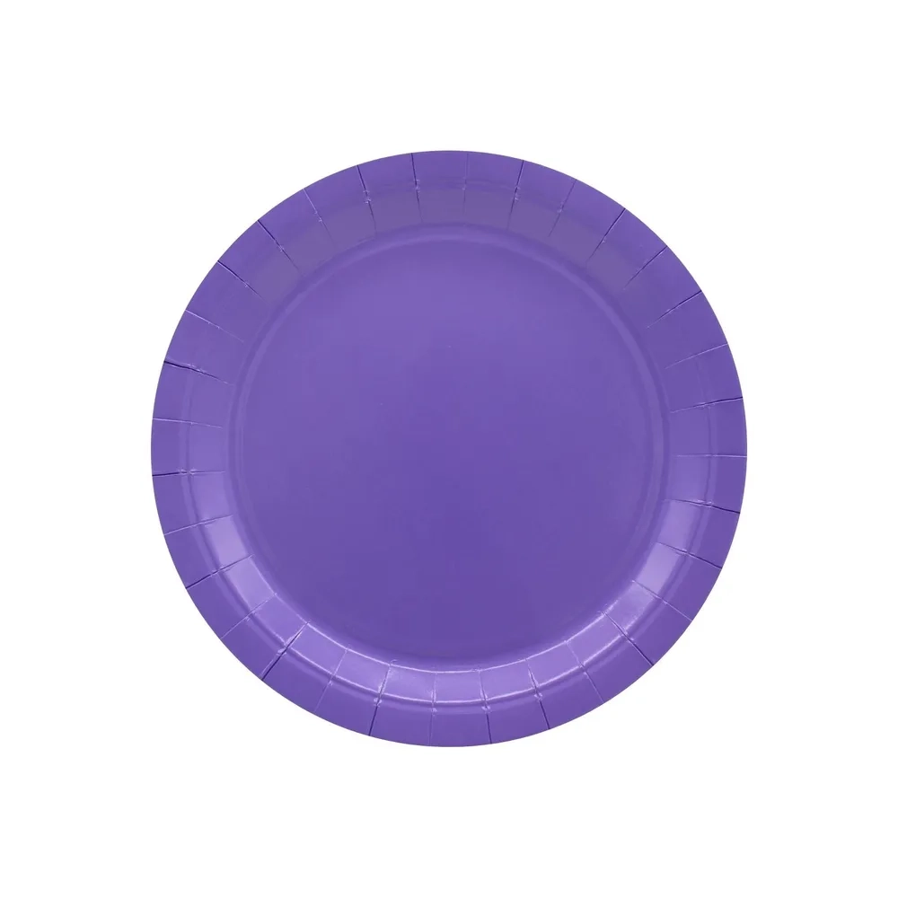 Piatto in carta 18cm Viola – Confezione da 15 pezzi