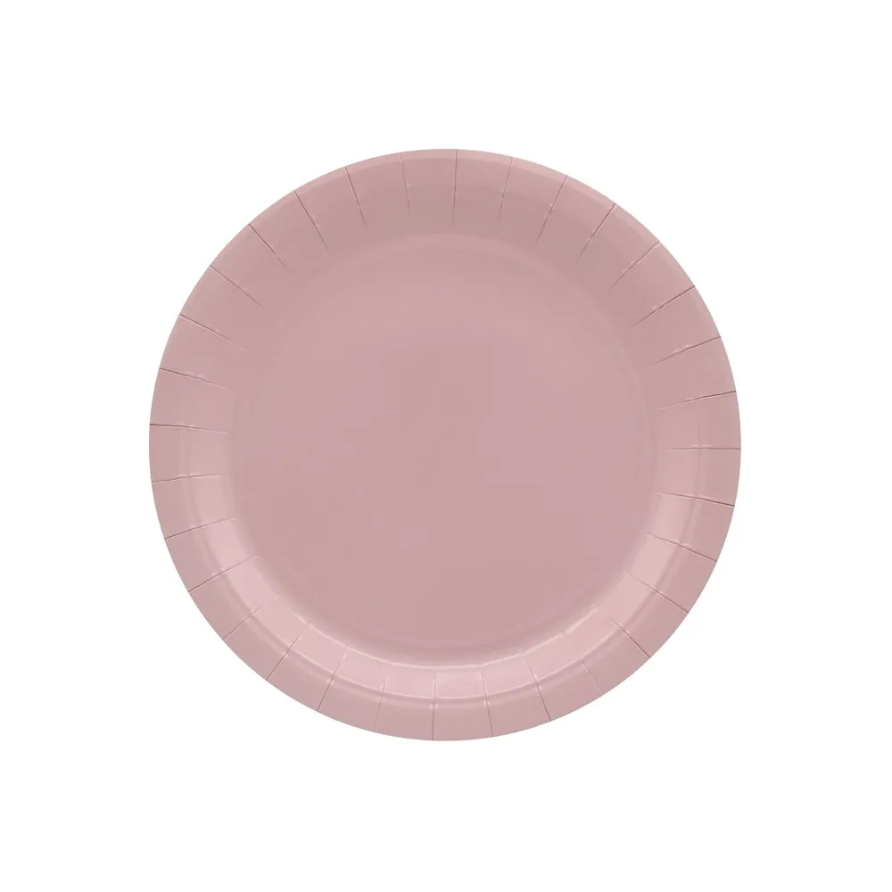 Piatto in carta 18cm Rosato – Confezione da 15 pezzi