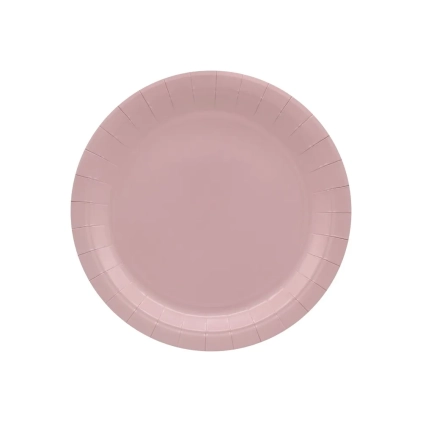 Piatto in carta 18cm Rosato – Confezione da 15 pezzi