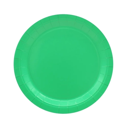 Piatti in carta Verde 24cm – Confezione da 15 pezzi