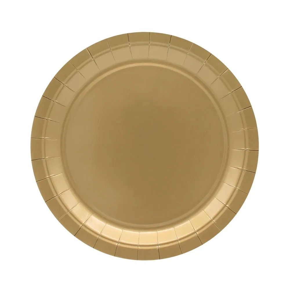 Piatti in carta Oro 24cm – Confezione da 15 pezzi