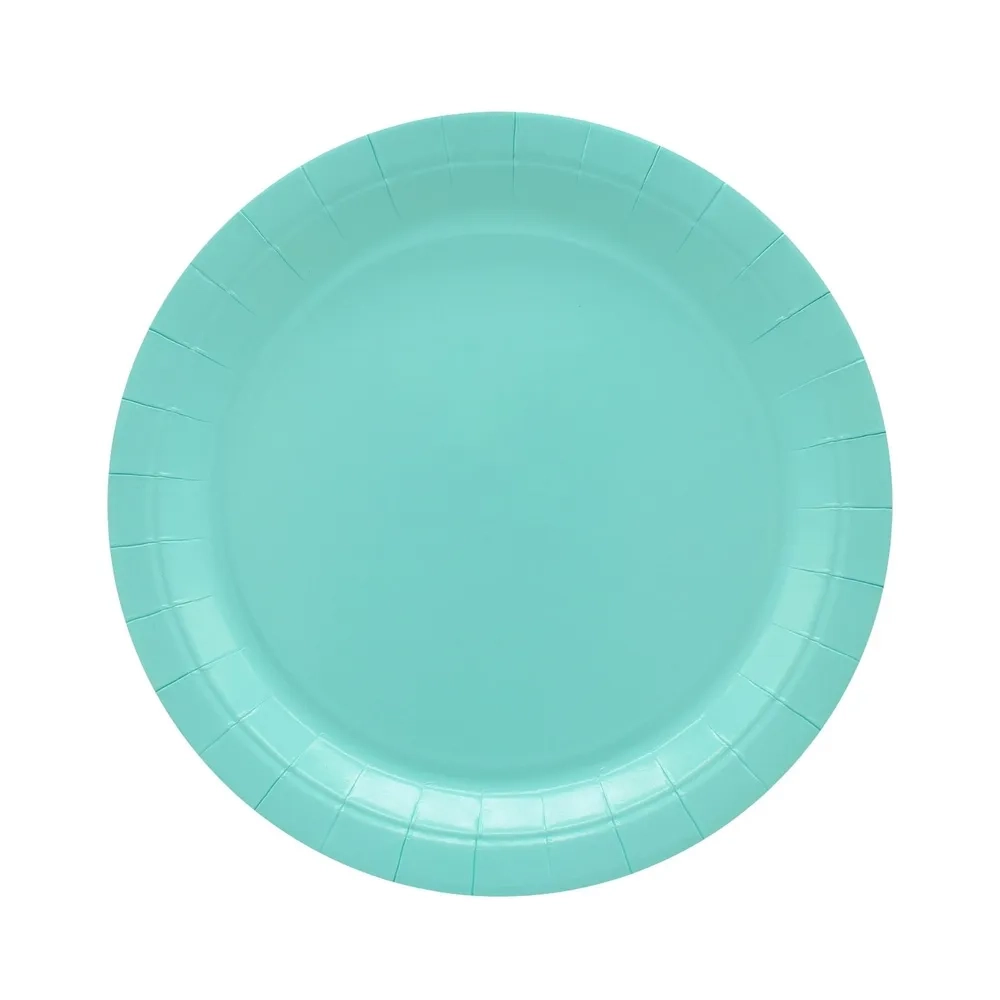 Piatti in carta Acquamarina 24cm – Confezione da 15 pezzi
