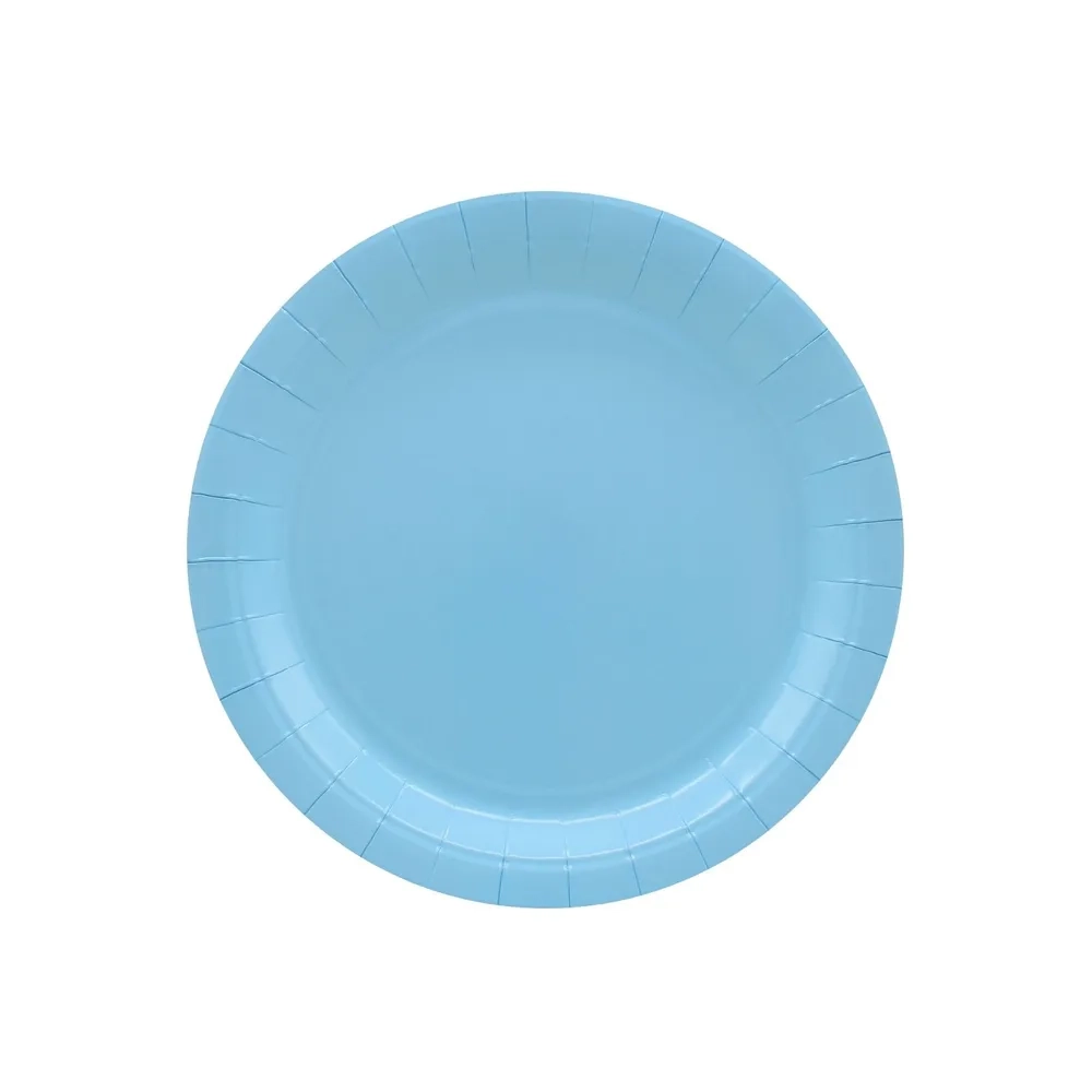 Piatti in carta Celeste 18cm – Confezione da 15 pezzi