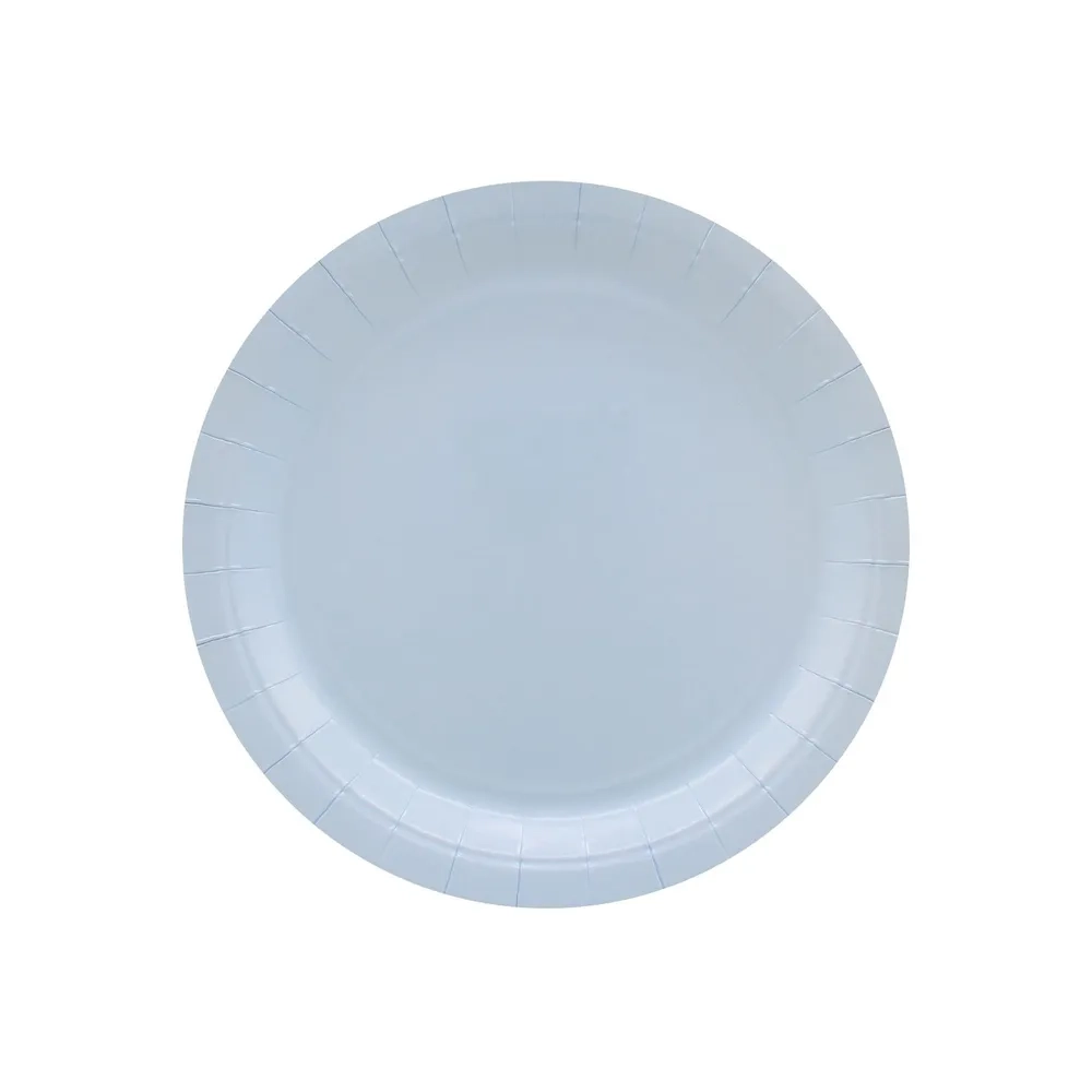 Piatti in carta Celeste Chiaro 18cm – Confezione da 15 pezzi