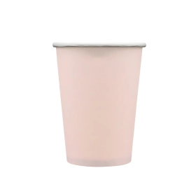 Bicchieri in carta Rosa Chiaro 250cc – Confezione da 15 pezzi