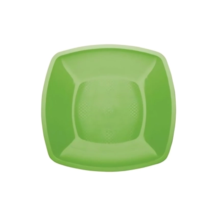 Piatto Dessert square Verde Lime 18cm ,25pz.