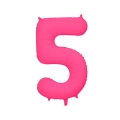 Palloncino Mylar Numero 5 Fucsia Neon 34'' (86cm), 1pz.