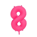 Palloncino Mylar Numero 8 Fucsia Neon 34'' (86cm), 1pz.