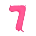 Palloncino Mylar Numero 7 Fucsia Neon 34'' (86cm), 1pz.