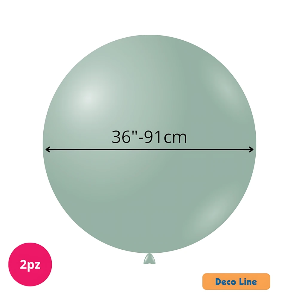 Palloncini Deco Line pastello 36" (91cm) Verde Polvere 259, 2pz.