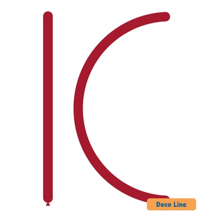 Palloncini modellabili 160 Deco Line pastello Rosso Rubino 232, 100pz.