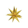 Palloncino Exploding Stars oro 27" con Valvola – Stella a 12 Punte, 1pz
