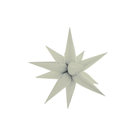 Palloncino Exploding Stars latte 27" con Valvola – Stella a 12 Punte, 1pz