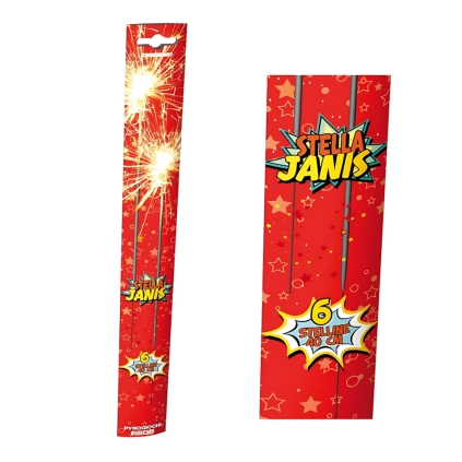 Stelline Scintillanti Janis 40 cm, effetto Scintilla, 1 confezione da 6pz.
