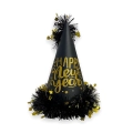 Cappello Cono Happy New Year con Glitter 25cm, 1pz.