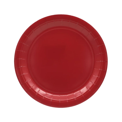 Piatti in carta 27cm Bordeaux – Confezione da 15 pezzi