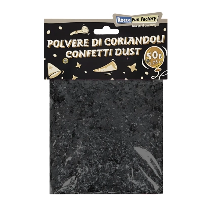 Polvere di Coriandoli neri, 1 bustina da 50g.