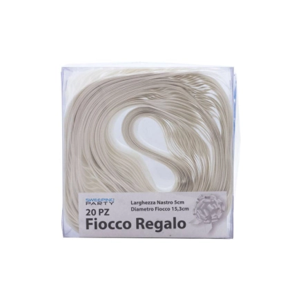 Coccarda Bianca 5x15.3cm, 20pz.